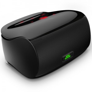 Mighty Rock Touch Wireless Bluetooth Speakers , Ultra Portable Speaker with Superior Sound Quality and Dual Powerful Subwoofer Enhanced Rich Bass, Built in Microphone (Black)